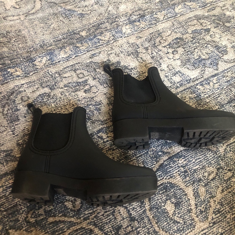 Jeffrey Campbell Black Rubber Booties